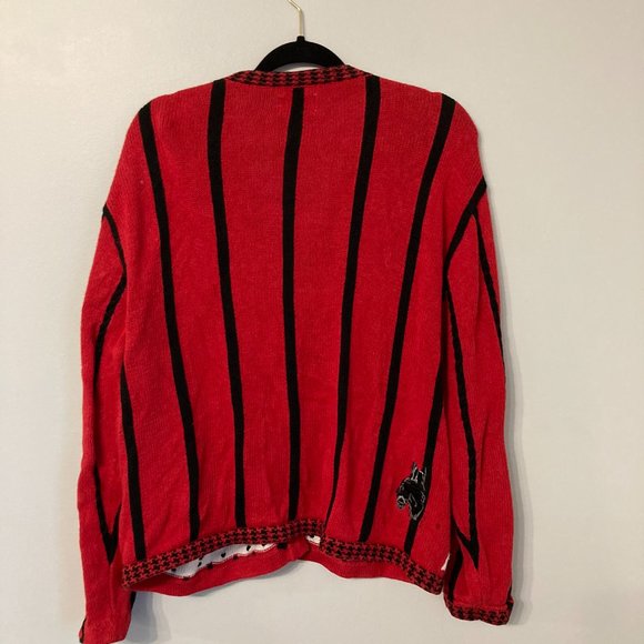 Christopher & Banks Sweaters Vintage 9s Dog Sweater Size Xl Red